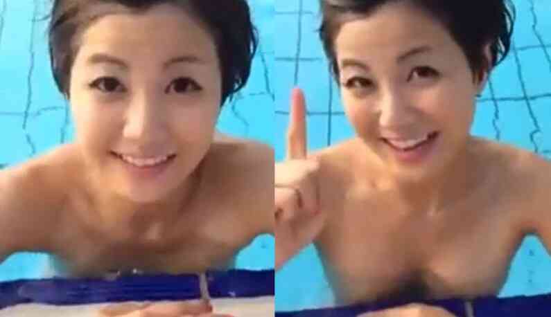[台灣] 知名藝人泳池露點
