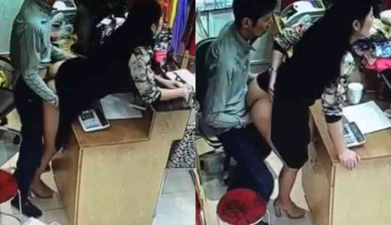 開店時沒人來一炮~ 沒想到被監視器全部錄下