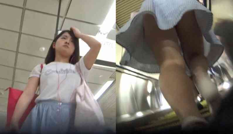 นักแอบถ่ายขั้นเทพ!! น้องน่ารักไร้เดียงสา ~ กระโปรงพลิ้วไหวตามแรงลม~