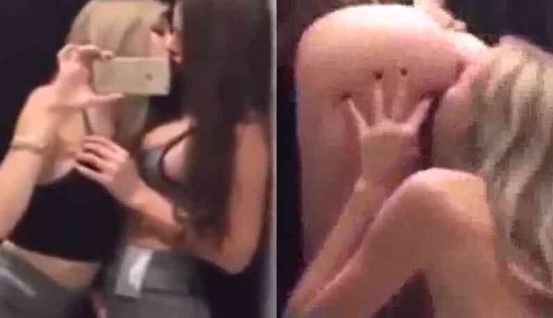 洋妞更衣室玩太開!羞恥Play 四對美乳眼前晃~這穴我的