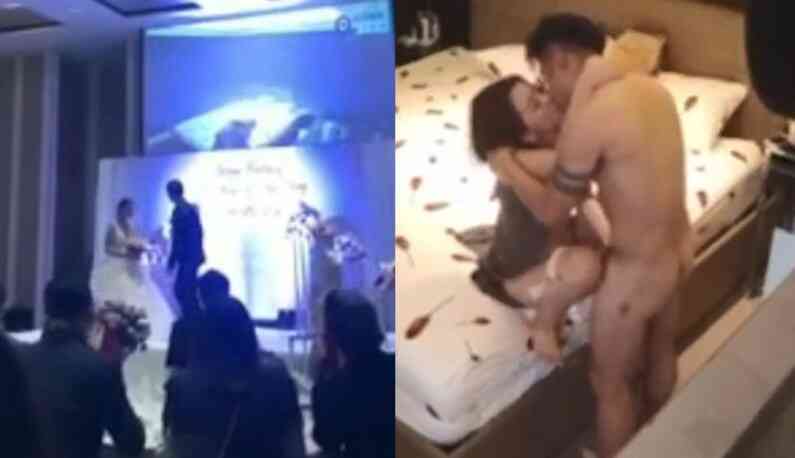 婚禮門事件!婚禮直接把偷情證據公諸於世!看視頻中偷得火熱~愛的濃烈~這婚也不用結了!