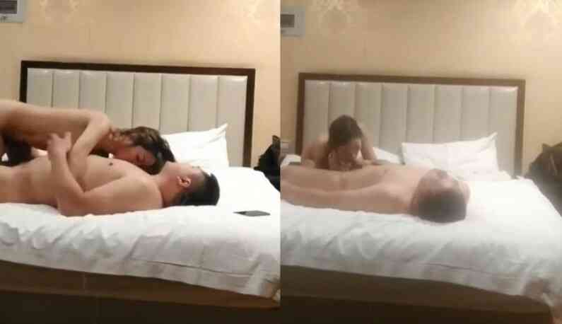 和同事出差,一忙完就CALL了外賣小妹來賓館連操兩炮!